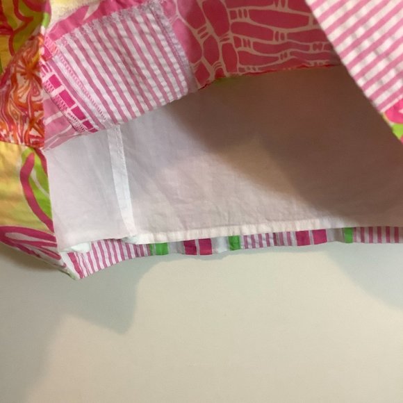 Lilly Pulitzer pink multicolor strapless dress with lining size 6 - Picture 8 of 8